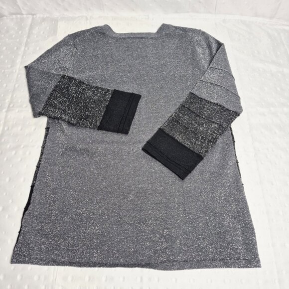 Cable & Gauge Gray and Black Crewneck Ombré  Style Sweater Size M - Picture 2 of 9